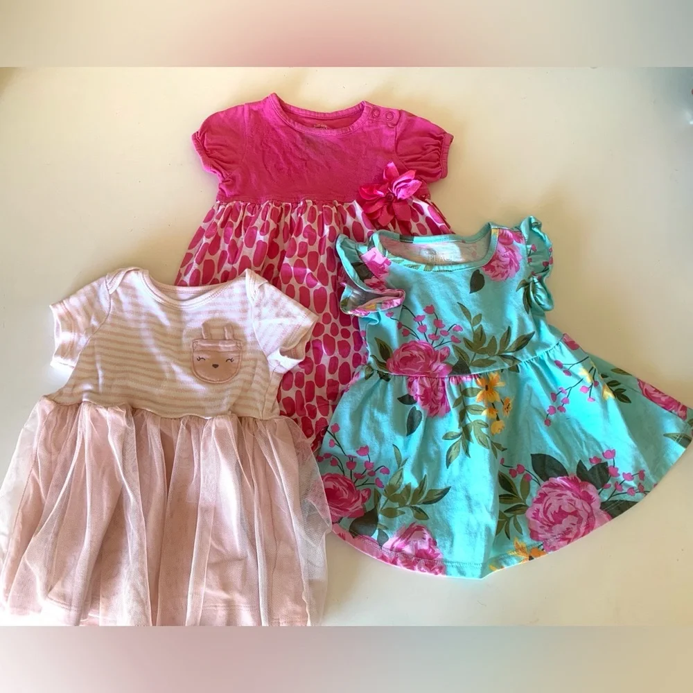 The Children’s Place Set of 3 Infant Girl Dresses/Romper